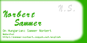 norbert sammer business card